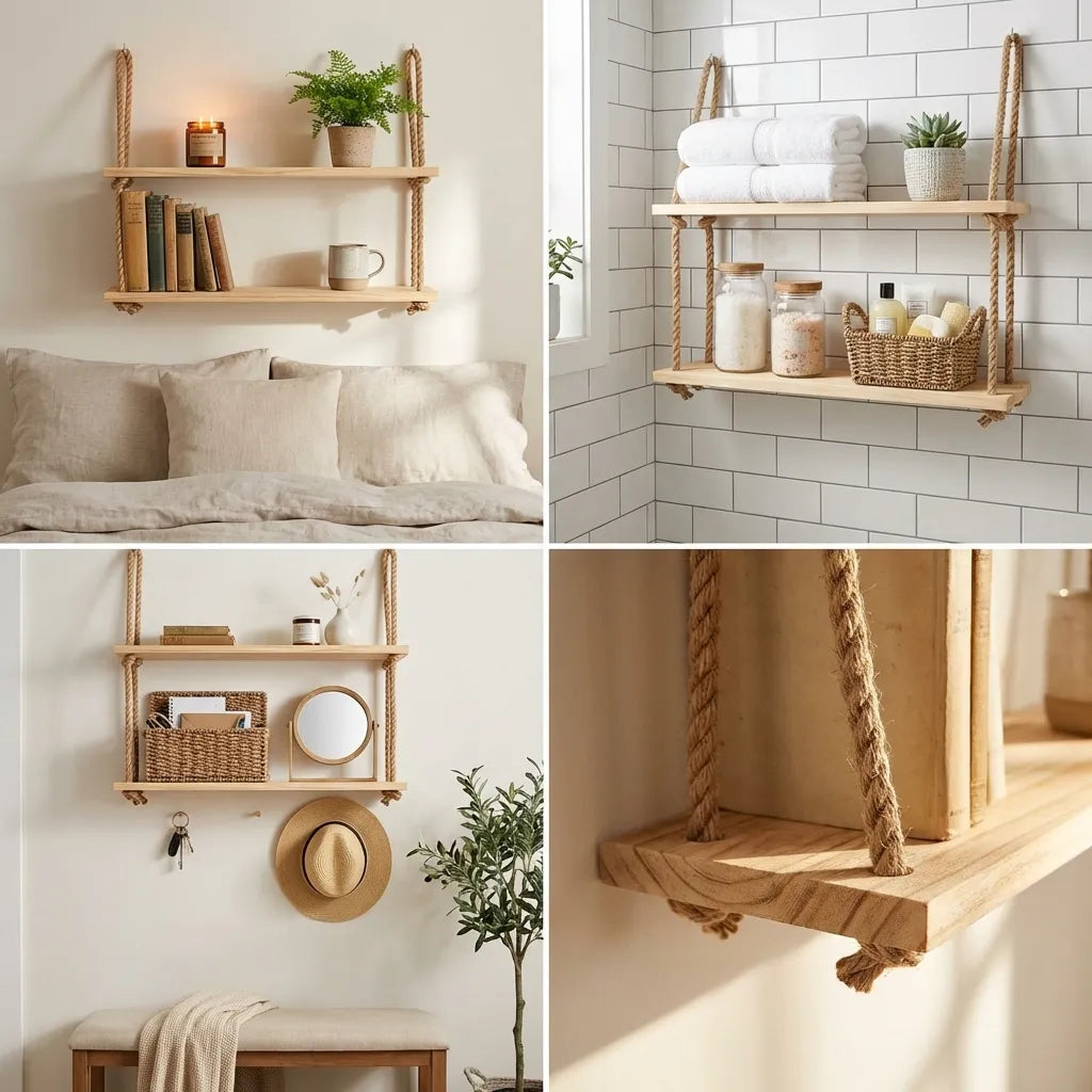 Best Rope Shelves For Bedrooms, Bathrooms, And Entryways