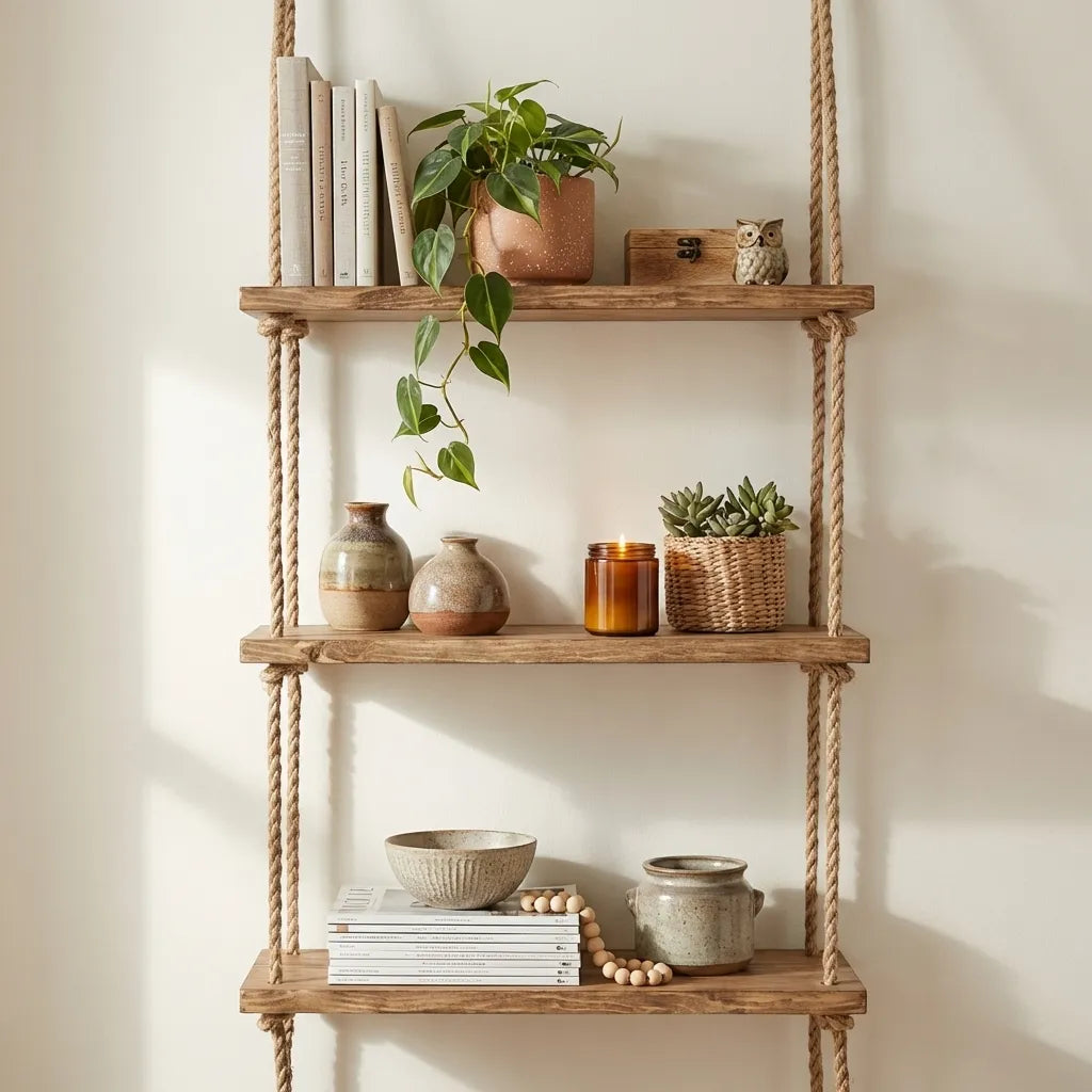 Rope Shelves: A Simple Storage And Styling Solution For Everyday Spaces
